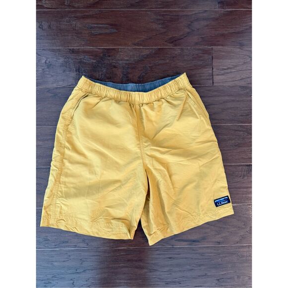 NEW L.L. Bean Men’s Yellow Swim Trunks Small - Picture 1 of 5